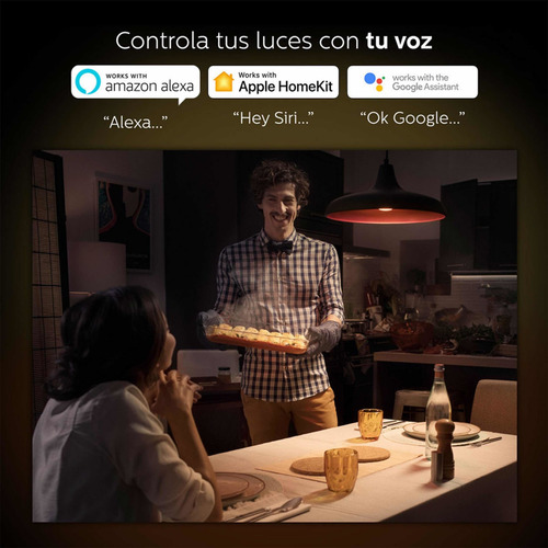 Imagen 9 de 9 de Pack 3 Philips Hue White Ambience Calido~frio Gu10 Bt