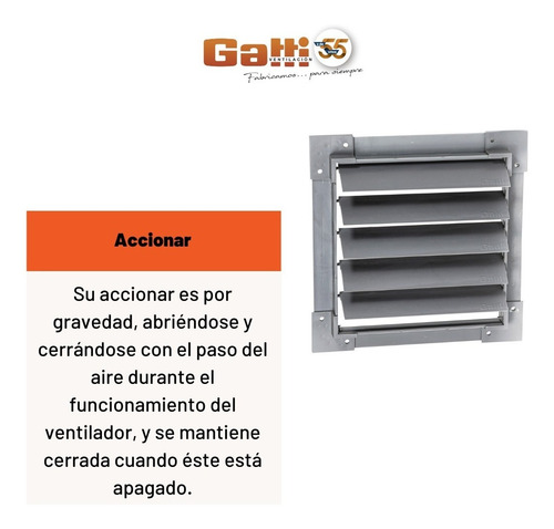 Imagen 7 de 10 de Persiana Plástica Movil Extractor De Aire 35 Cm Cocina/baño Gatti Ventilacion