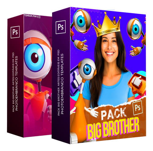 Pack 80 Big Brother Brasil, Artes Editáveis Photoshop Psd