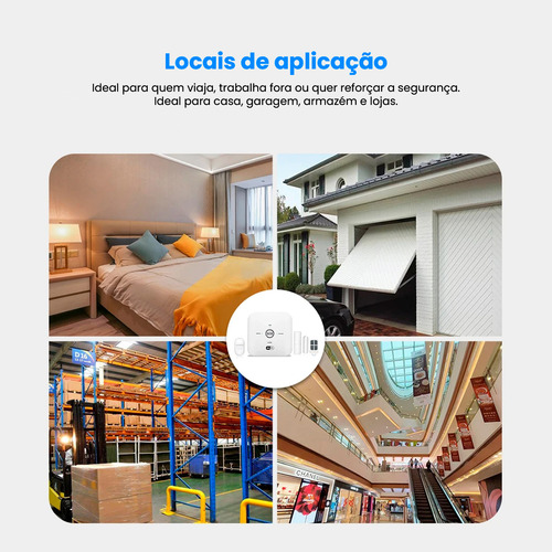 Kit De Alarme Residencial Sensor Presença Smart Wifi Central