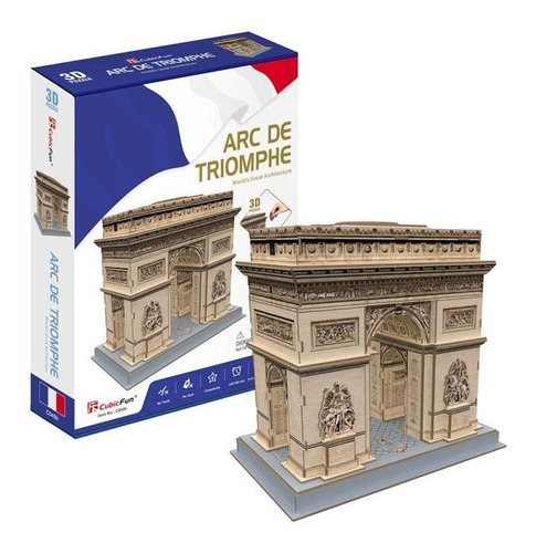 Arco Del Triunfo - Puzzle 3d - 56 Piezas - Cubicfun