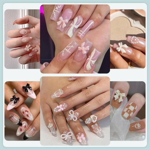 Juego De Dijes Para Uñas Decoración De Uñas Con Lazo De Uñas