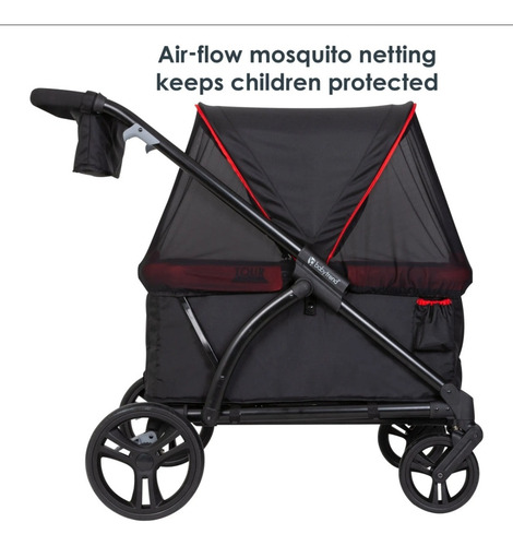 Carreola, Carrito Para Bebe, Baby Trend Tour 2 En 1 Rojo Negro