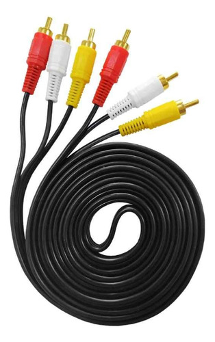 Cable  Rca A 3 Plug Rca 1,80 Mts Audio Y Video Ultra 