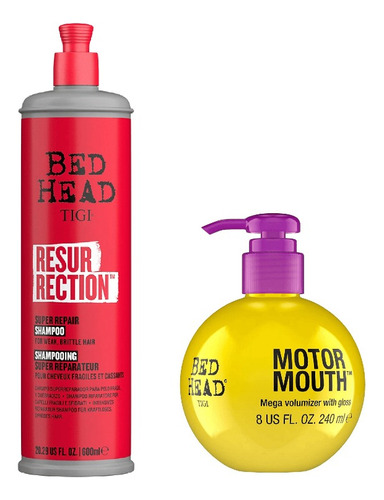 Tigi Bed Head Resurrection Shampoo 400 Ml +motor Mouth 240ml