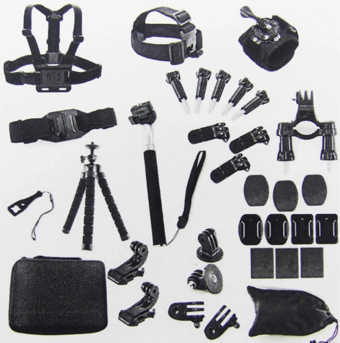 Kit De Accesorios Para Camara Go Pro Ciclista De 30 Piezas