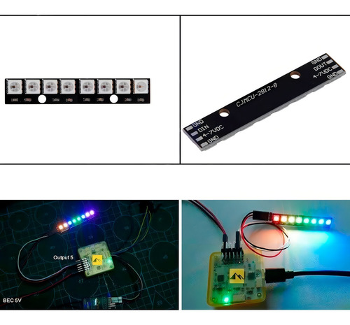 5 Módulos Ws2812 Tira 8 Led Rgb 5050 Para Arduino Pic