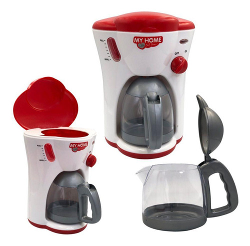 Cafeteira De Brinquedo Cozinha + Jarra Com Som E Luz