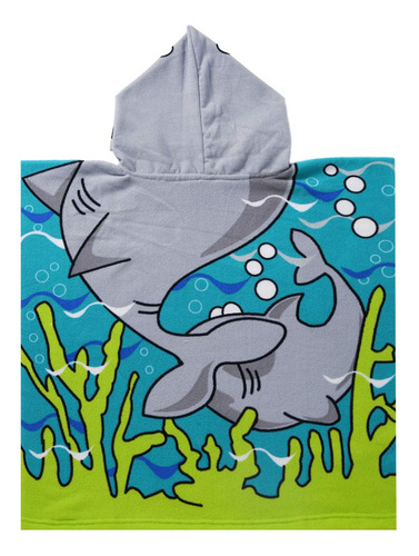 Toalla De Playa Con Capucha Para Niños Absorbente Y Multiuso