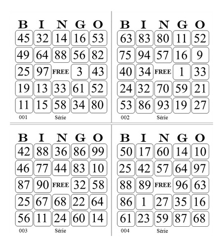 Bingo P/ Todos Os Eventos 100cartelas Em Pdf Envio Por Email