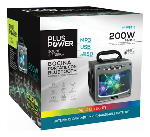 Bocina Portátil Con Bluetooth Pp-wbt18