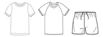 Comprar Molde Imprimible Short + Remera Clasica + Ranglan Niño 2x1