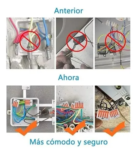 Pack100 Conectores Eléctrico Rápido Tipo Wago 3 Entradas