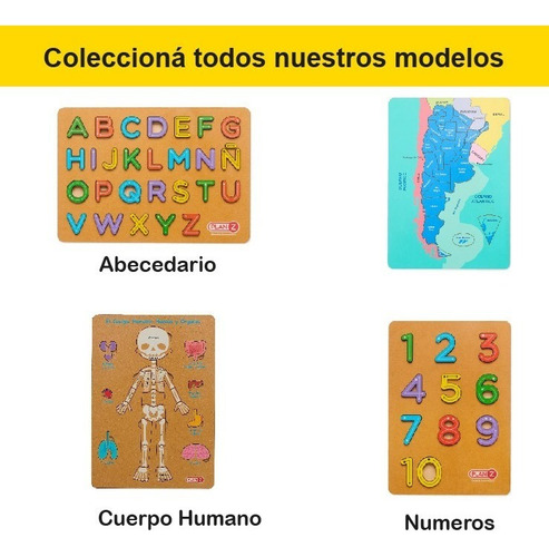 Imagen 6 de 10 de Juego Encastre Didáctico Madera Infantil Números Niños