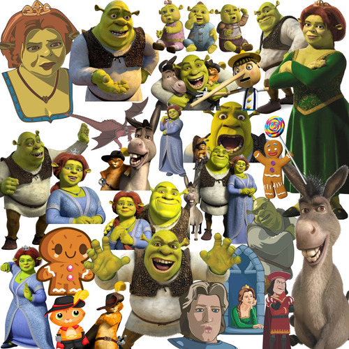 Kit Imprimible Shrek Papeles Y Cliparts Png Burro Fiona