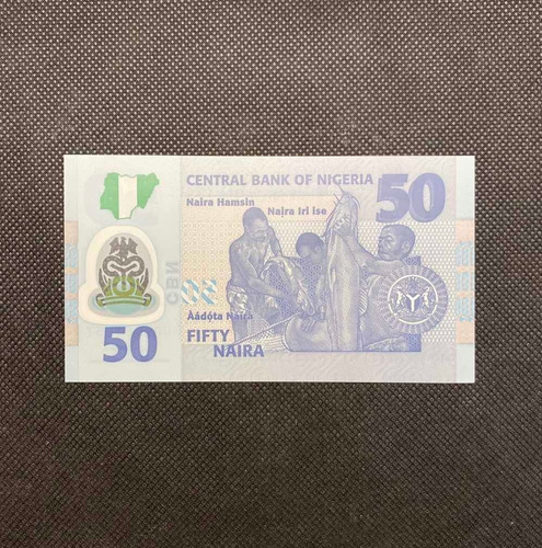Imagen 2 de 4 de Nigeria - 50 Naira - Año 2018 - P #40 - Africa - Plastico