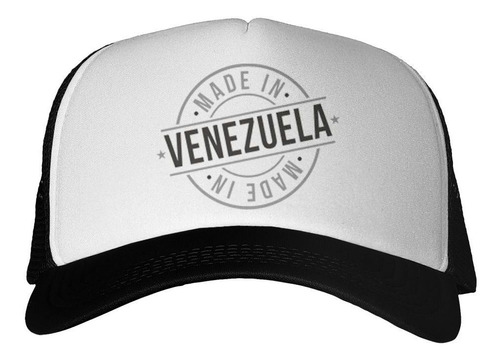 Gorra Venezuela Made Frase Simbolo Gris