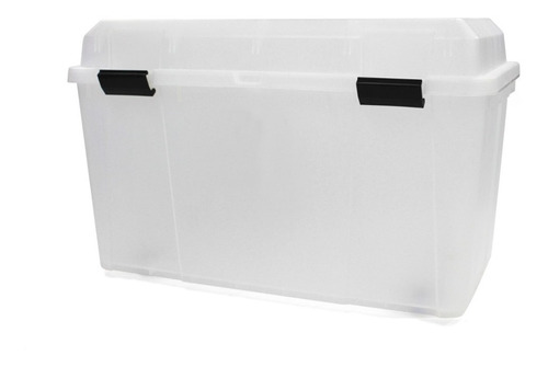 Caja De Plástico Hercules Transparente 130 Litros  