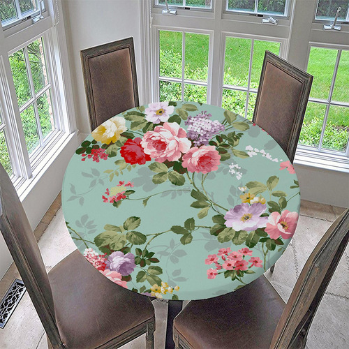 De Cocina De Mantel Elástico De 2 Piezas Con De Flores