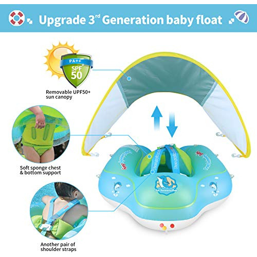 Flotador Inflable De Natacion Para Bebe Con Soporte