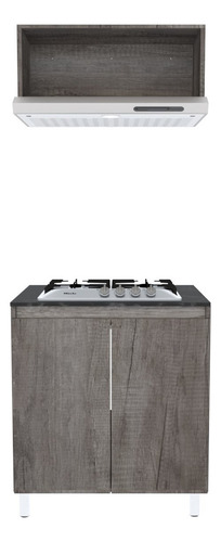 Cocina Integral Completa Decomobil Con Parrilla Y Campana Color Lombardia