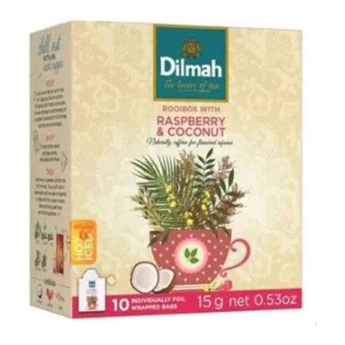 Infusion Dilmah - Rooibos Rojo Con Frambueza Y Coco 15 Gr. 