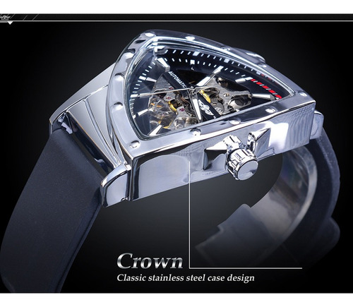 Reloj Mecánico Automático Con Dial Triangular Para Hombre