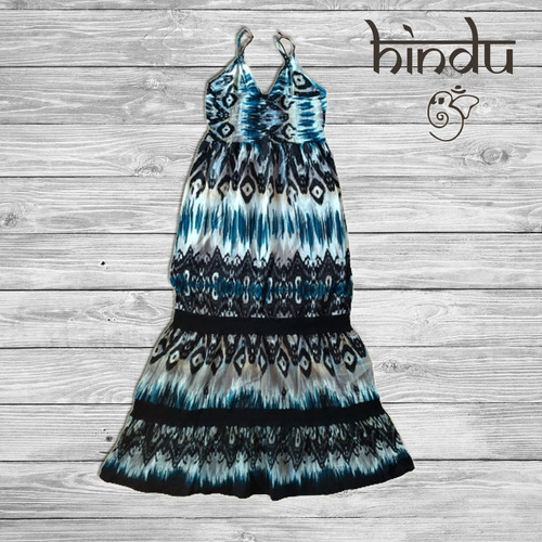 Vestido Largo Negro Hindú Mujer