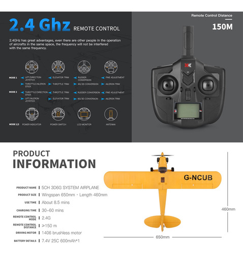 Avión A Control Remot Wltoys A160 6g/3d De 5 Canales
