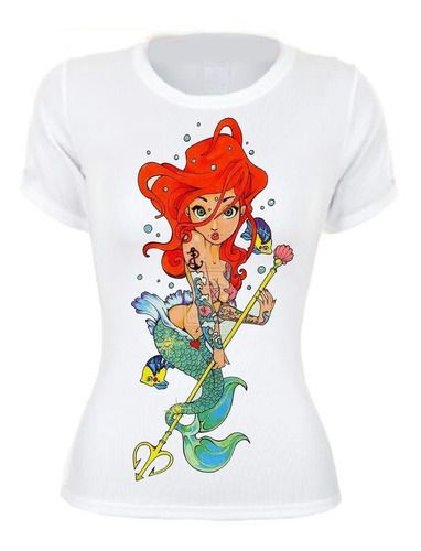 Playera Mod 05 Ariel Tatuaje Sirenita