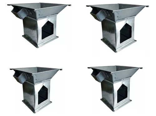 4 Piezas De Anafres Braseros Lamina Galvanizada 30x30