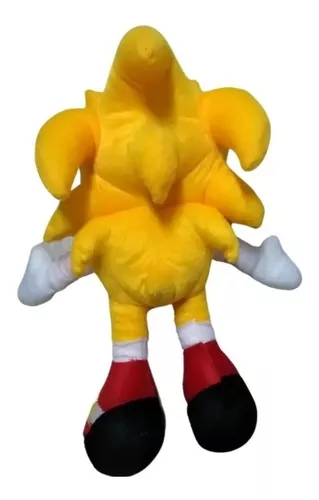 Boneco Sonic Pelúcia Cor Amarelo Antialérgico 50cm Fofinho