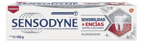 Sensodyne Crema Dental Flúor Sensibilidad  Encíasblanqueador