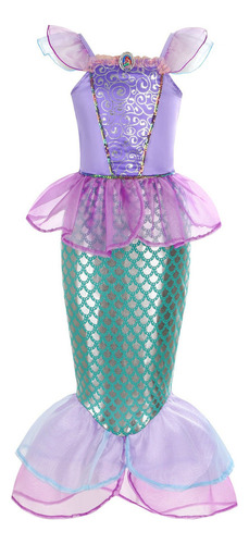 Nr Disfraz Sirenita Para Niñas Vestido Princesa Ariel Fiesta