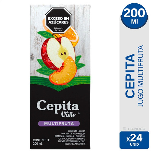 Jugo De Multifruta Cepita Del Valle Con Vitaminas - Pack X24