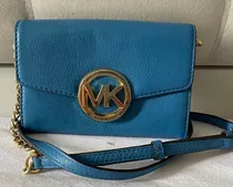 Comprar Michael Kors Mini Bandolera Cuero Azul. Original. Impecable