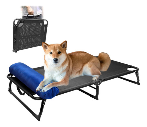 Cama Elevada Grande Para Perro Con Refuerzo, Totalmente Mont