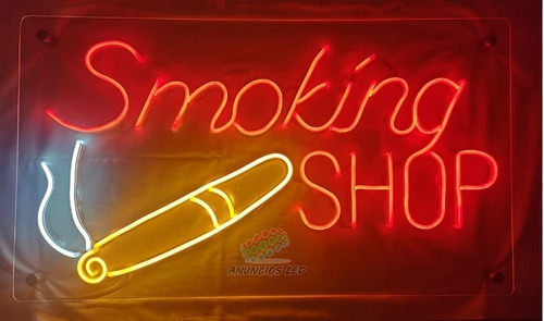 Letrero Neon Smoking Shop