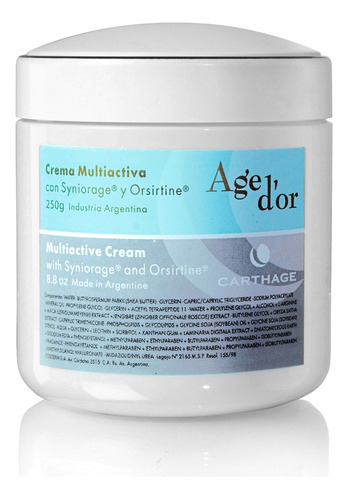 Crema Multiactiva Age Dor Antiage Carthage X250g