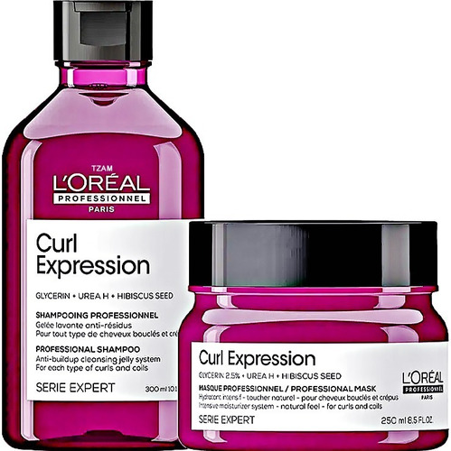 Kit Loreal Curl Expression Shampoo 300ml Máscara 250g Cachos