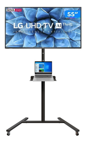 Suporte Multivisão Pedestal-class de chão para TV/Monitor de 19" até 56" preto