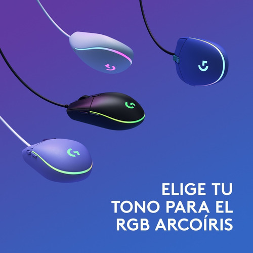 Imagen 11 de 12 de Mouse Gamer Logitech G203 New Rgb Lghtsync Lila Color Violeta
