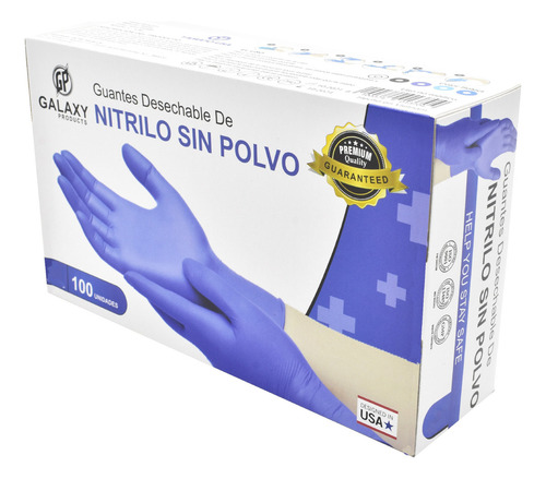 Guante De Nitrilo Azul Super Resistente Chico Talla S Unidades Por Envase 100