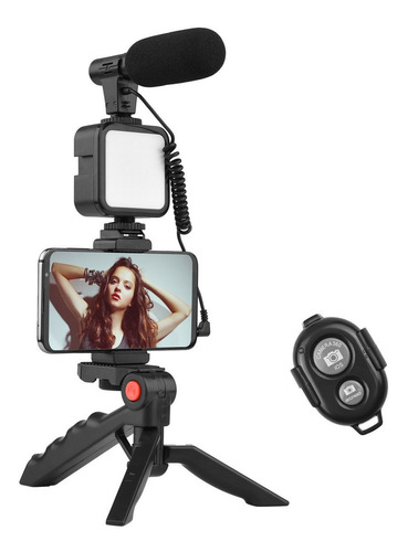 Kit De Videoteléfono Vlog, Trípode, Soporte Para Teléfono De
