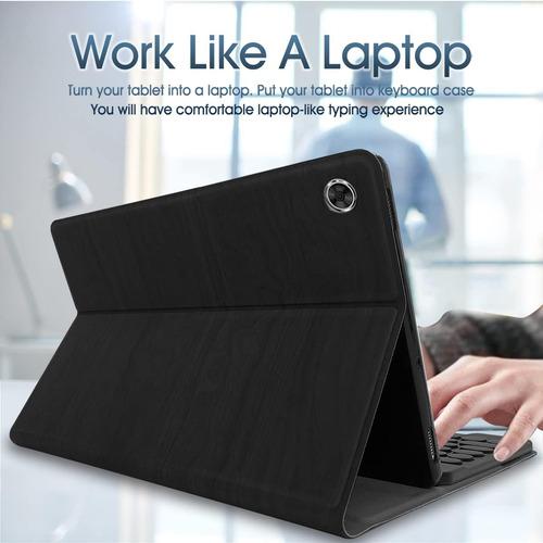 Funda Soporte Negra Teclado Luces Para Galaxy Tab A8