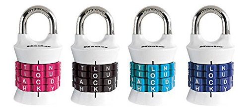 Candado De Combinación Vertical Master Lock 1535dwd, 4-pack