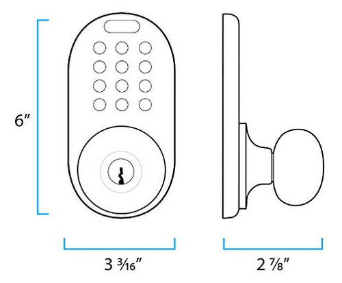 Cerradura De Puerta Sin Llave Milocks Dkk-02ob Con Entrada T