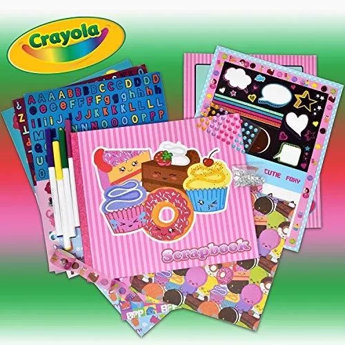 Crayola Scrapbook Activity Craft Kit, Mess Free Journal Set for Kids,  Drawing Art Supplies Included Scrapbook, Pattern Sheets, Cut Outs, Gem  Stickers