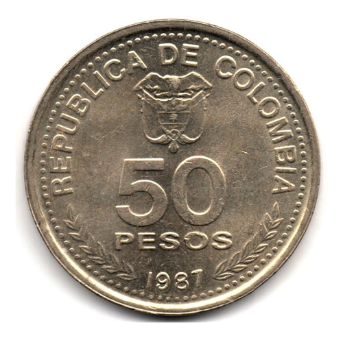 50 Pesos 1987 Centenario Constitución Nacional De 1886