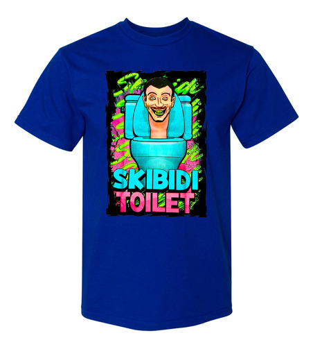 Remera Camiseta Adulto Algodon  Skibidi Toilet  En 2 Colores